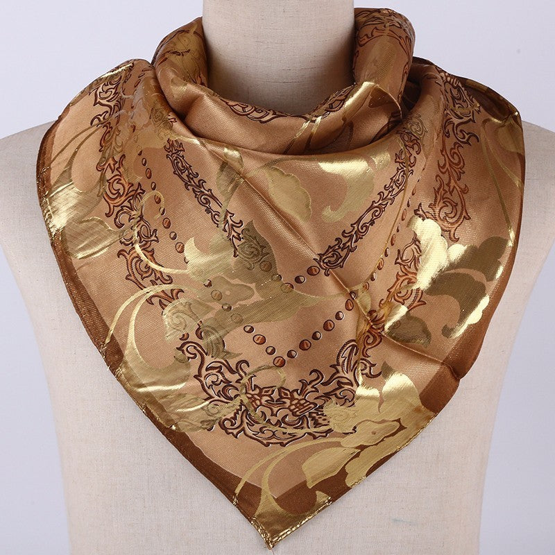 women's silk scarf cover printed jacquard scarf