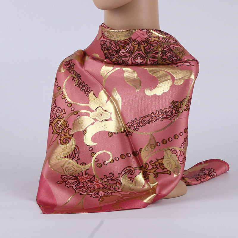 women's silk scarf cover printed jacquard scarf