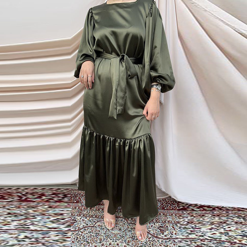 Luxury Sage Abaya – Regal Touch Edition