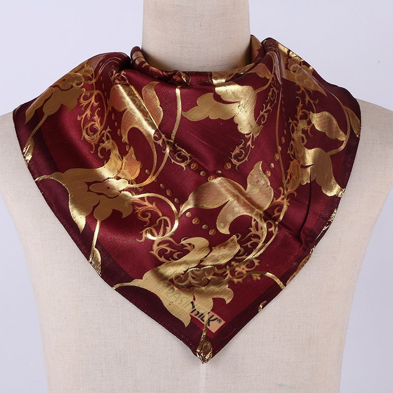 women's silk scarf cover printed jacquard scarf