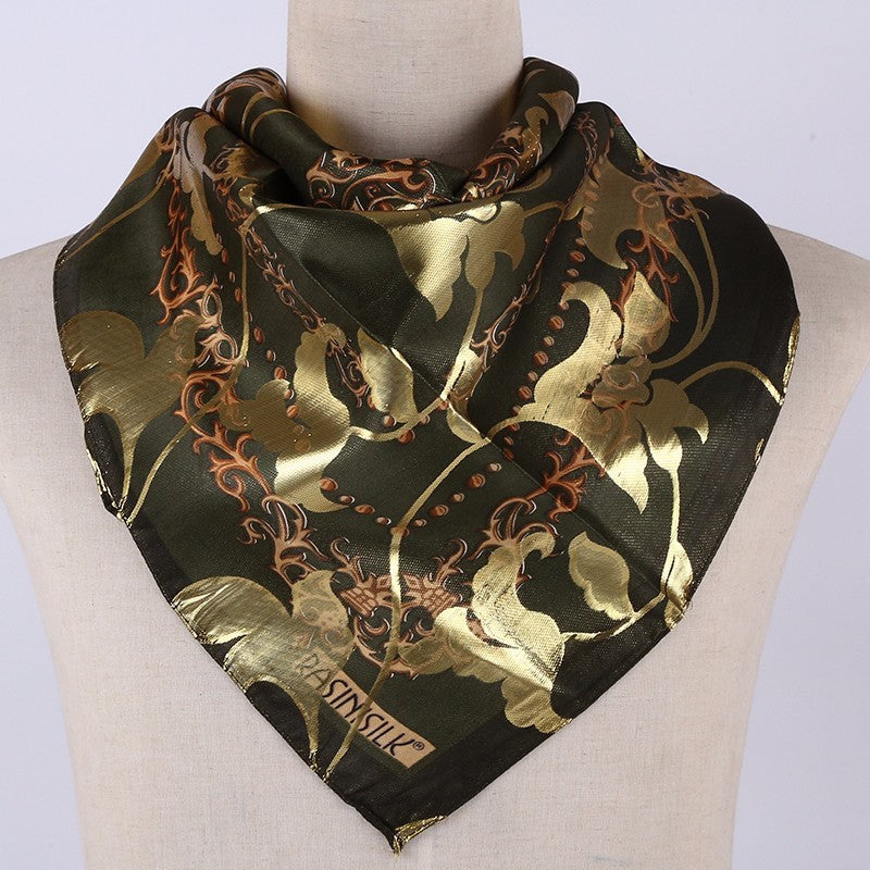 women's silk scarf cover printed jacquard scarf