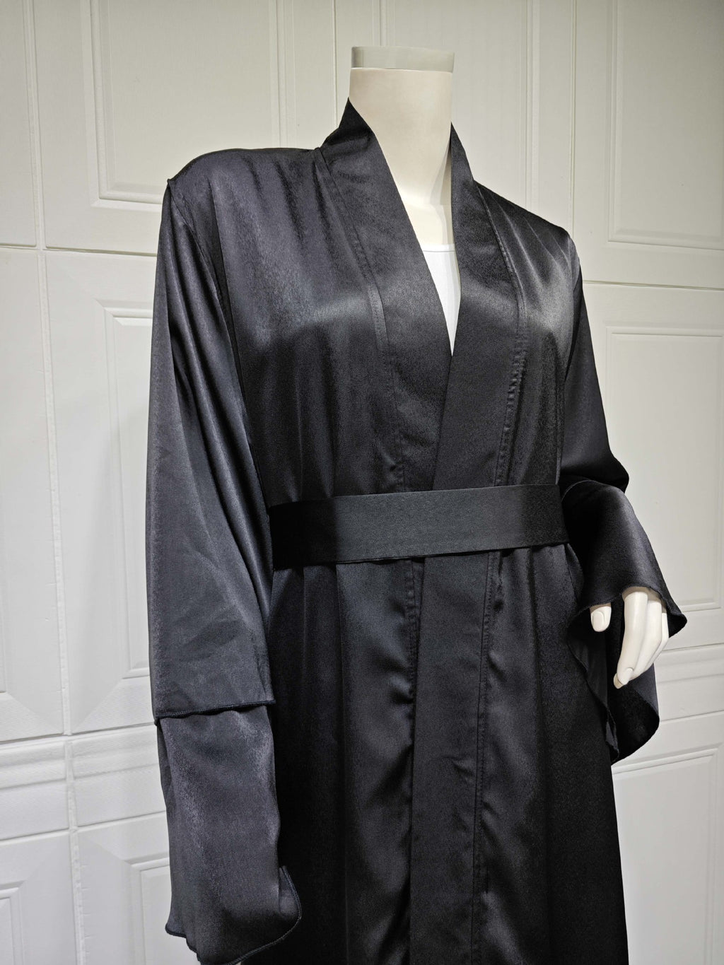 Solid Color Open Abaya Cardigan – Modest Wear