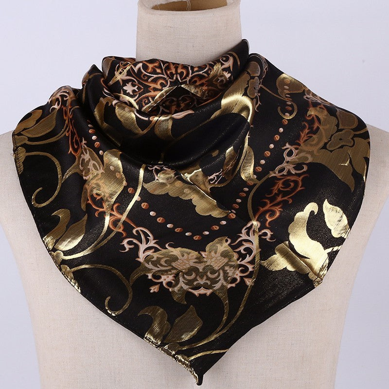 women's silk scarf cover printed jacquard scarf