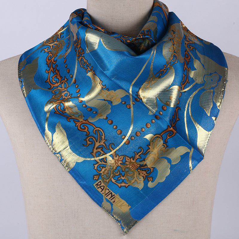 women's silk scarf cover printed jacquard scarf