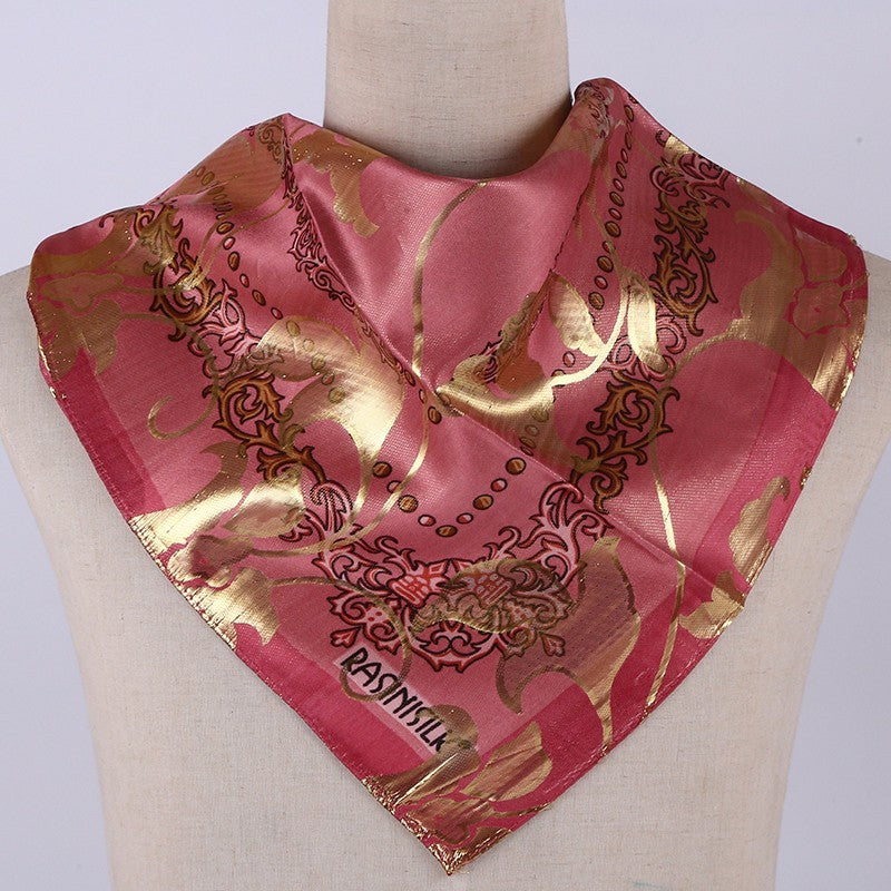 women's silk scarf cover printed jacquard scarf
