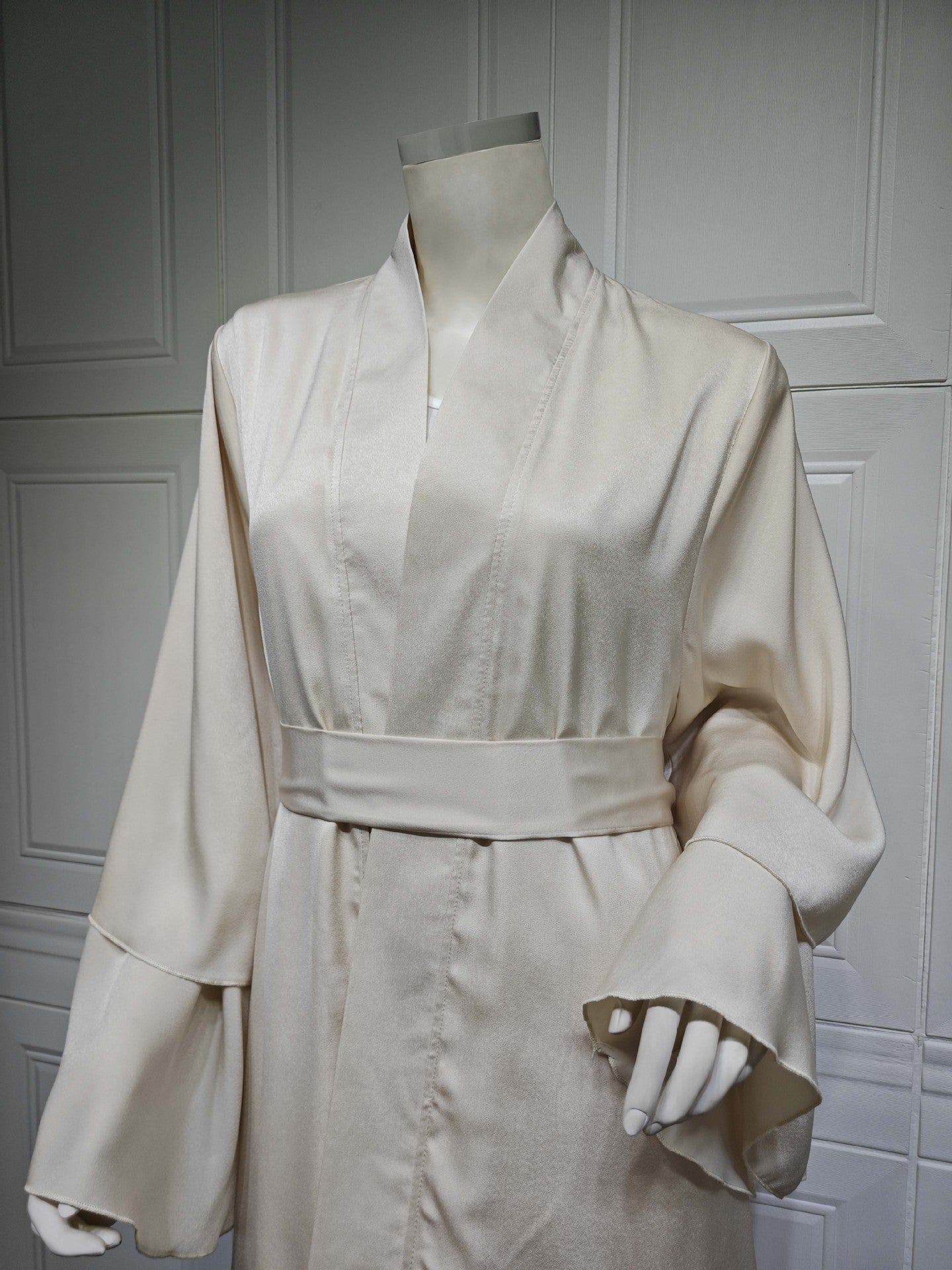 Solid Color Open Abaya Cardigan – Modest Wear