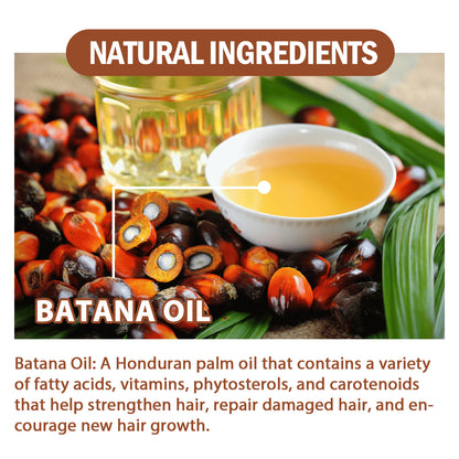 Natural Batana Oil,  Batana Oil From Honduras Unrefined For Men & Women 4.05 Fluid Ounces