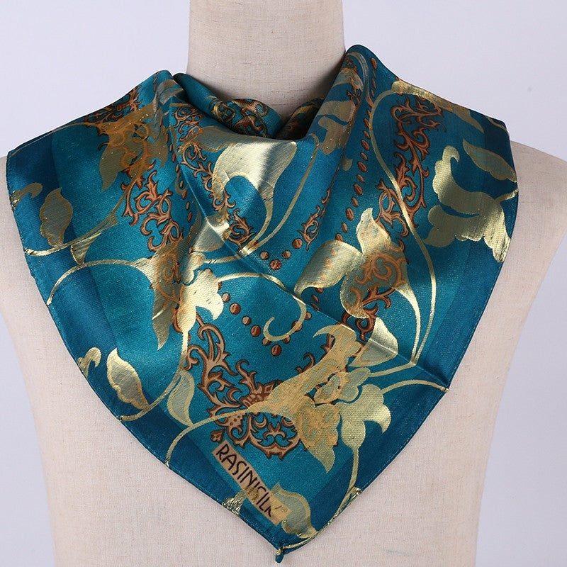 women's silk scarf cover printed jacquard scarf