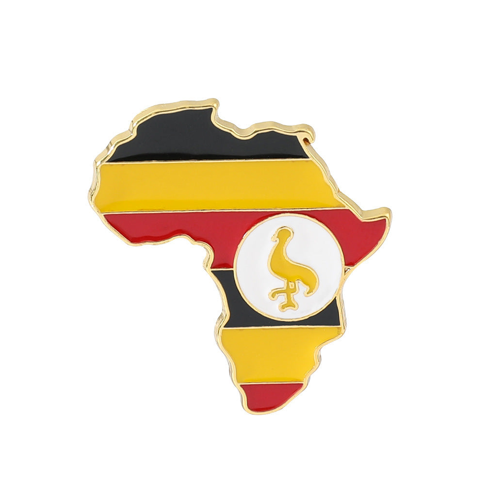 Africa Map Nigeria Somalia Mozambique Brooch Accessories