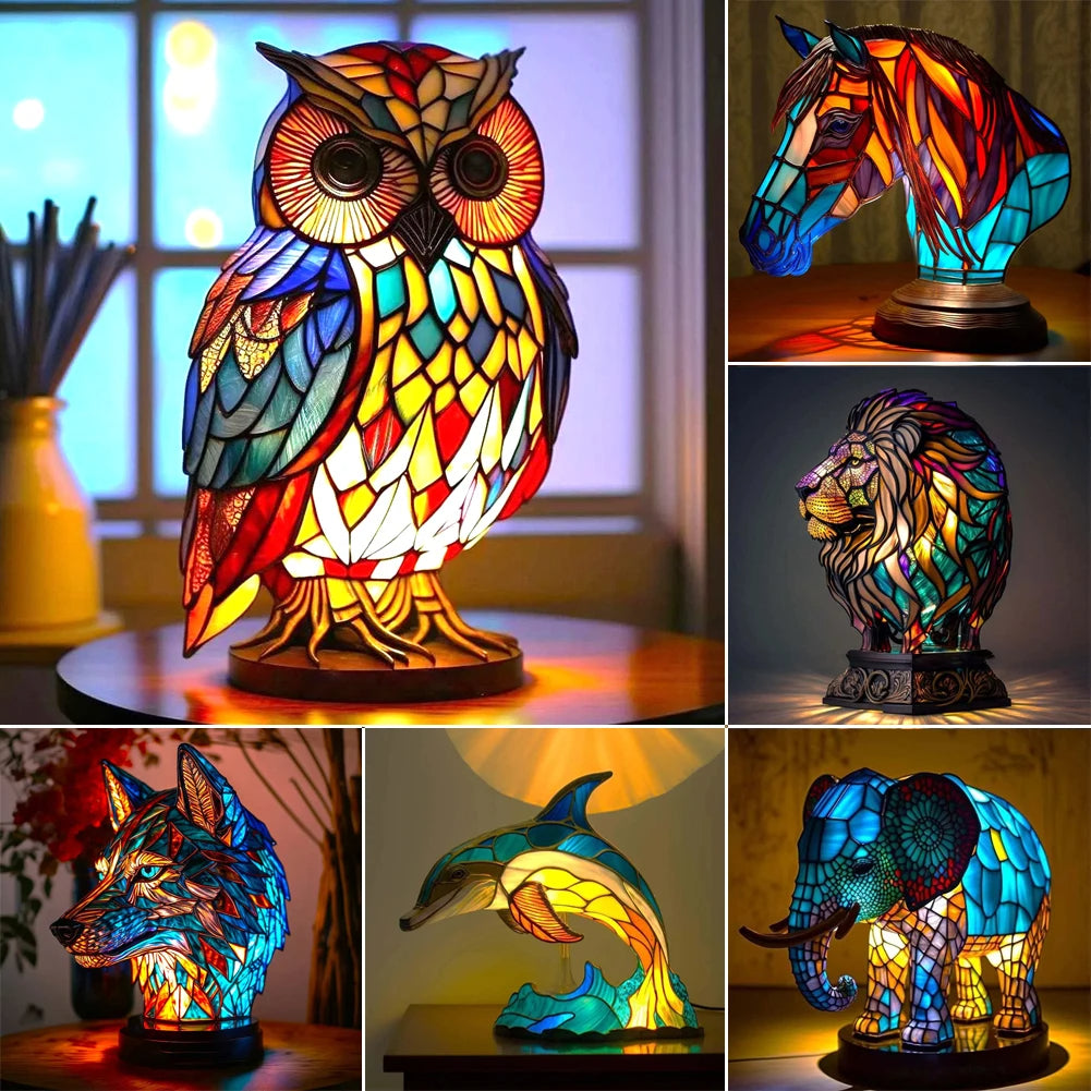 3D Animal LED Night Lamp – Decorative Table Light