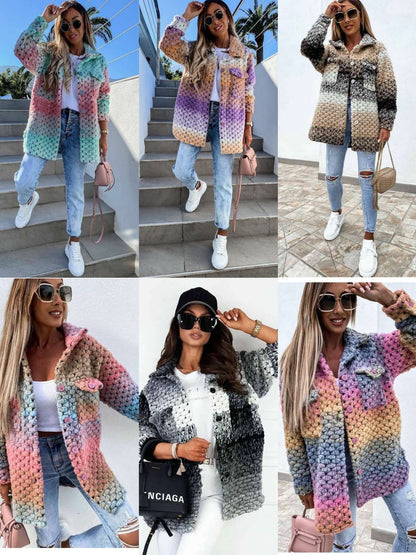 Autumn And Winter New Products Fashion Printed Ladies Woolen Coat